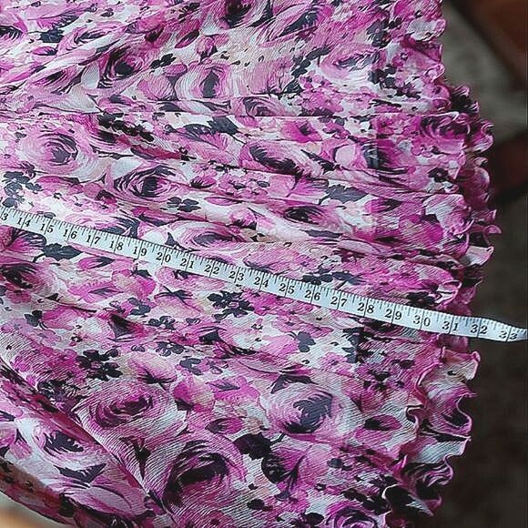 Vtg Precis Petite pink silk chiffon skirt set - Picture 13 of 15